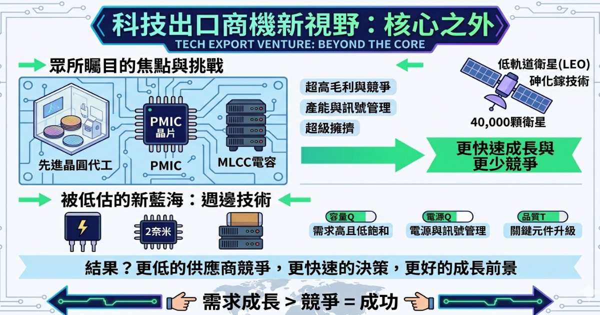 科技出口新思維：當高階產能被塞爆，哪些周邊零組件正迎來黃金交叉？